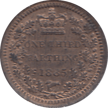 1885 ONE THIRD FARTHING ( UNC ) - ONE THIRD FARTHING - Cambridgeshire Coins