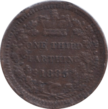 1885 ONE THIRD FARTHING ( VF ) - ONE THIRD FARTHING - Cambridgeshire Coins