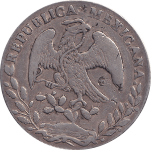 1885 SILVER 8 REALES MEXICO - SILVER WORLD COINS - Cambridgeshire Coins