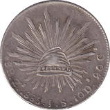 1885 SILVER 8 REALES MEXICO - SILVER WORLD COINS - Cambridgeshire Coins