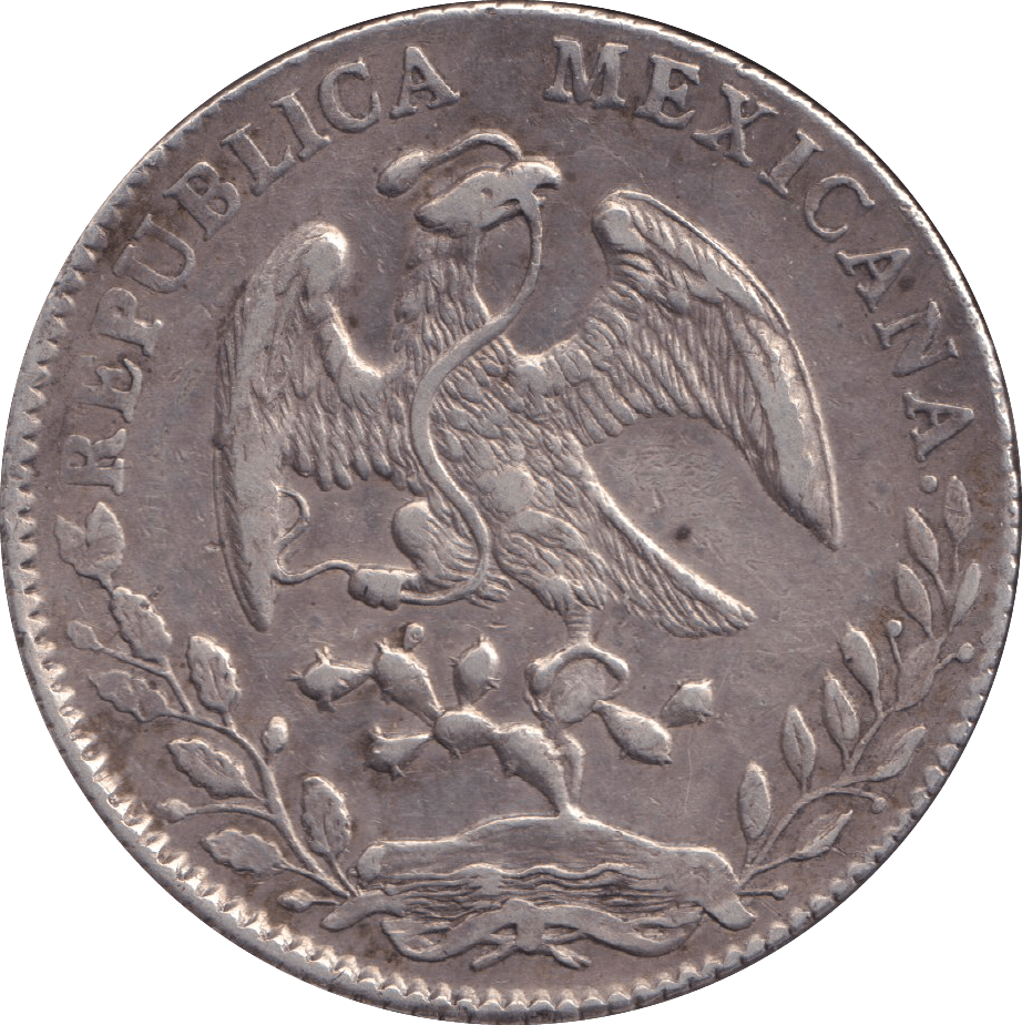 1885 SILVER 8 REALES MEXICO - SILVER WORLD COINS - Cambridgeshire Coins
