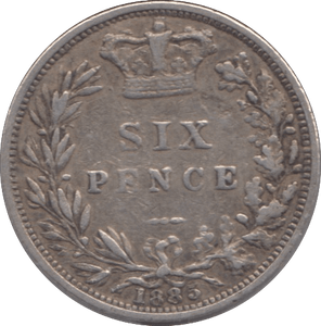 1885 SIX PENCE ( VF ) - SIXPENCE - Cambridgeshire Coins