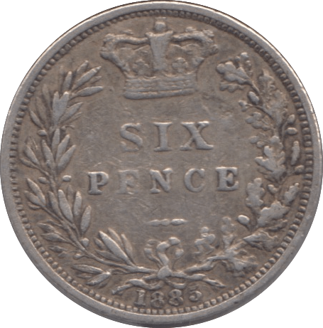 1885 SIX PENCE ( VF ) - SIXPENCE - Cambridgeshire Coins
