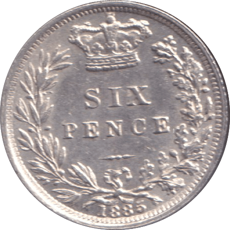 1885 SIXPENCE ( AUNC ) - SIXPENCE - Cambridgeshire Coins