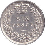 1885 SIXPENCE ( AUNC ) - SIXPENCE - Cambridgeshire Coins