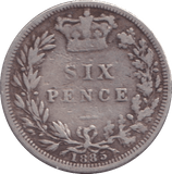1885 SIXPENCE ( FINE ) - SIXPENCE - Cambridgeshire Coins
