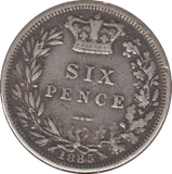 1885 SIXPENCE ( FINE ) - SIXPENCE - Cambridgeshire Coins