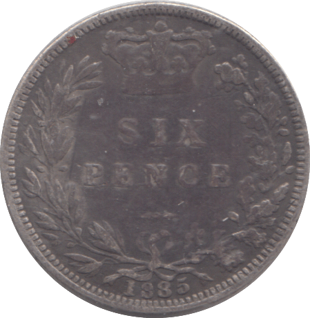 1885 SIXPENCE ( NF ) - SIXPENCE - Cambridgeshire Coins