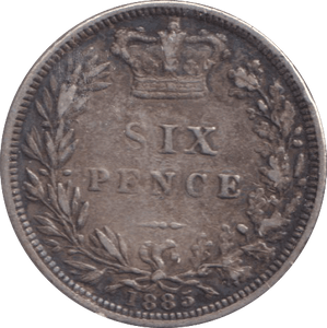 1885 SIXPENCE ( VF ) - SIXPENCE - Cambridgeshire Coins