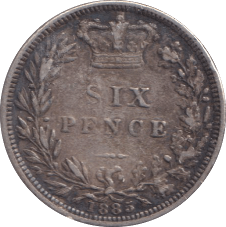 1885 SIXPENCE ( VF ) - SIXPENCE - Cambridgeshire Coins