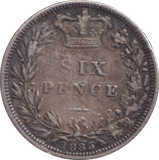 1885 SIXPENCE ( VF ) - SIXPENCE - Cambridgeshire Coins