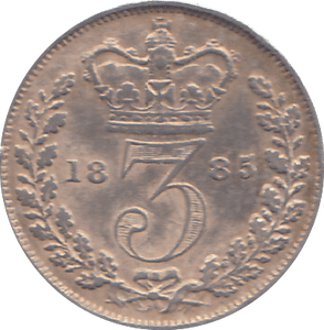 1885 THREEPENCE ( AUNC ) - THREEPENCE - Cambridgeshire Coins