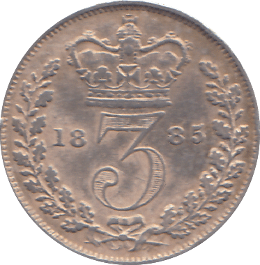 1885 THREEPENCE ( AUNC ) - THREEPENCE - Cambridgeshire Coins