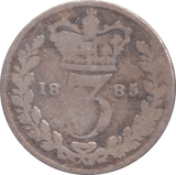 1885 THREEPENCE ( FAIR ) - Threepence - Cambridgeshire Coins