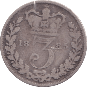 1885 THREEPENCE ( FAIR ) - Threepence - Cambridgeshire Coins