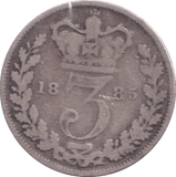 1885 THREEPENCE ( FAIR ) - Threepence - Cambridgeshire Coins