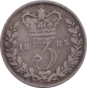 1885 THREEPENCE ( FINE ) - Threepence - Cambridgeshire Coins