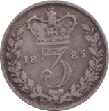 1885 THREEPENCE ( FINE ) - Threepence - Cambridgeshire Coins