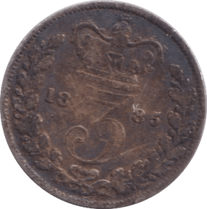 1885 THREEPENCE ( FINE ) - THREEPENCE - Cambridgeshire Coins