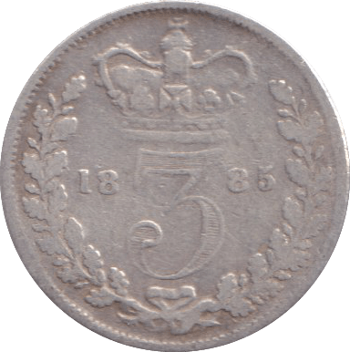 1885 THREEPENCE ( FINE ) - THREEPENCE - Cambridgeshire Coins