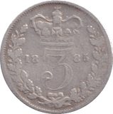 1885 THREEPENCE ( FINE ) - THREEPENCE - Cambridgeshire Coins