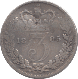 1885 THREEPENCE ( FINE ) - THREEPENCE - Cambridgeshire Coins