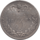 1885 THREEPENCE ( FINE ) - THREEPENCE - Cambridgeshire Coins