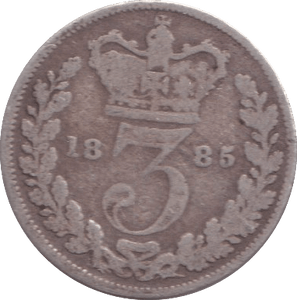 1885 THREEPENCE ( FINE ) - THREEPENCE - Cambridgeshire Coins