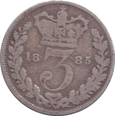 1885 THREEPENCE ( FINE ) - THREEPENCE - Cambridgeshire Coins