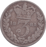 1885 THREEPENCE ( FINE ) - THREEPENCE - Cambridgeshire Coins