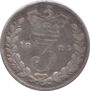1885 THREEPENCE ( FINE ) - THREEPENCE - Cambridgeshire Coins