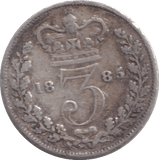 1885 THREEPENCE ( FINE ) - WORLD COINS - Cambridgeshire Coins