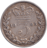 1885 THREEPENCE ( GF ) - THREEPENCE - Cambridgeshire Coins