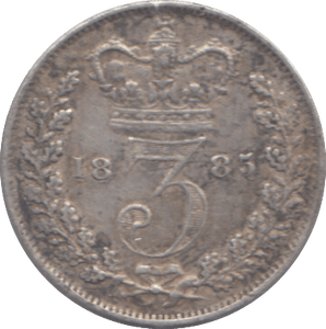 1885 THREEPENCE ( GVF ) - THREEPENCE - Cambridgeshire Coins
