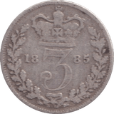 1885 THREEPENCE ( NF ) - THREEPENCE - Cambridgeshire Coins