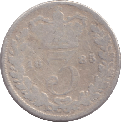 1885 THREEPENCE ( NF ) - THREEPENCE - Cambridgeshire Coins
