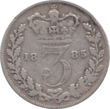 1885 THREEPENCE ( NF ) - THREEPENCE - Cambridgeshire Coins