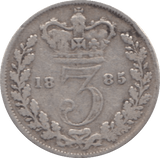 1885 THREEPENCE ( NF ) - THREEPENCE - Cambridgeshire Coins