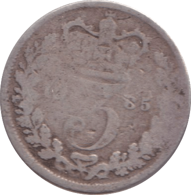 1885 THREEPENCE ( NF ) - THREEPENCE - Cambridgeshire Coins
