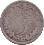 1885 THREEPENCE ( NF ) - THREEPENCE - Cambridgeshire Coins