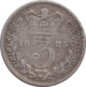 1885 THREEPENCE ( NF ) - WORLD COINS - Cambridgeshire Coins