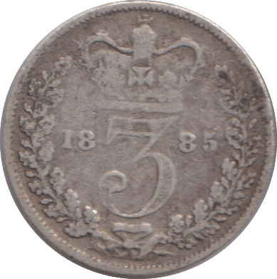 1885 THREEPENCE ( NF ) - WORLD COINS - Cambridgeshire Coins