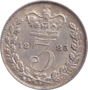 1885 THREEPENCE ( UNC ) - Threepence - Cambridgeshire Coins