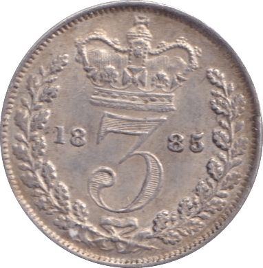 1885 THREEPENCE ( UNC ) - Threepence - Cambridgeshire Coins