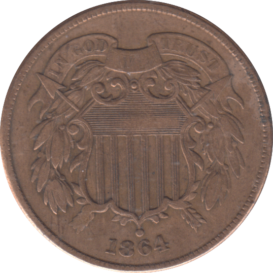 1886 2 CENTS USA - WORLD COINS - Cambridgeshire Coins