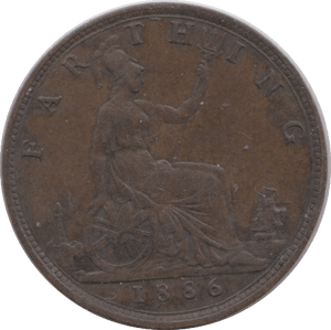 1886 FARTHING ( EF ) - Farthing - Cambridgeshire Coins