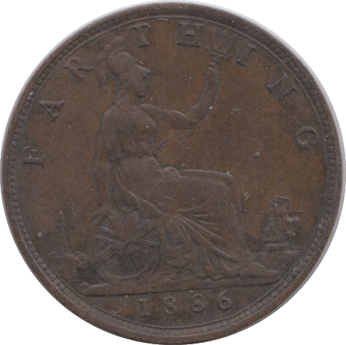 1886 FARTHING ( EF ) - Farthing - Cambridgeshire Coins
