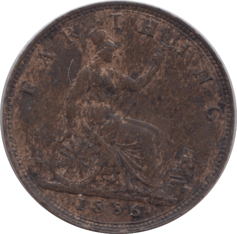 1886 FARTHING ( EF ) - Farthing - Cambridgeshire Coins