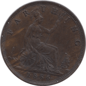 1886 FARTHING ( EF ) - Farthing - Cambridgeshire Coins