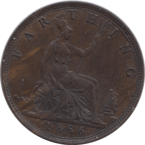 1886 FARTHING ( EF ) - Farthing - Cambridgeshire Coins